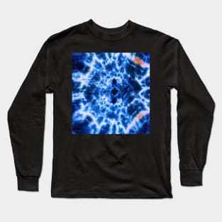 Shades of blue tie dye texture Long Sleeve T-Shirt